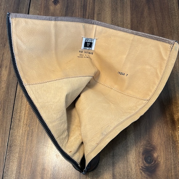 Frye Phillip Harness Tall Leather Riding Boots Gray 3476849 Womens Size 8.5 B - Picture 10 of 16